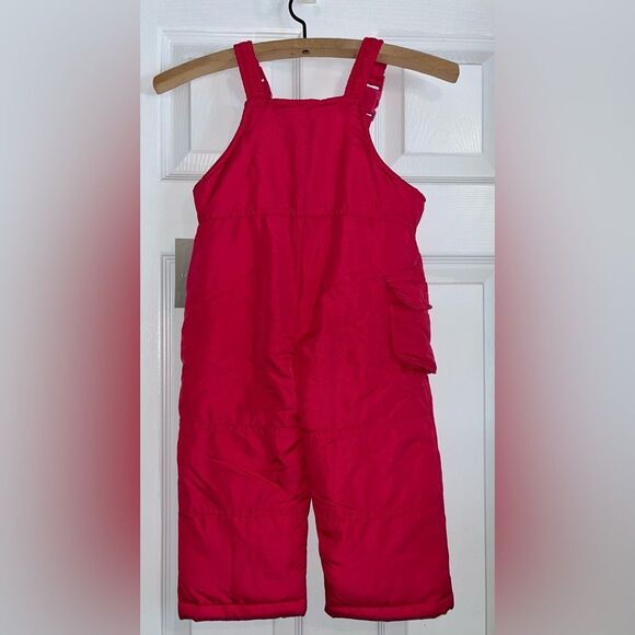 London Fog Toddler Size 2T Ski Bibs Sledding Tubing Gear Snow Wear Pink - Picture 2 of 4